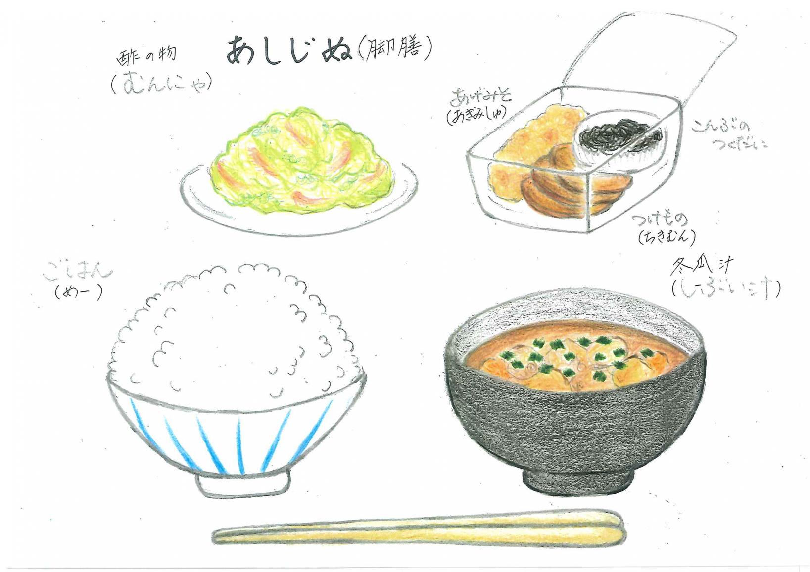 弔祭の時に出す脚膳（あしじぬ）-1